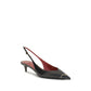 Black Calf Leather Bos Taurus Mid Heel Pumps