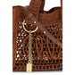 Brown Raffia Shoulder Bag
