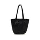 Black Viscose Shoulder Bag