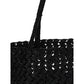 Black Viscose Shoulder Bag