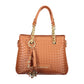 Brown Polyurethane Women Bag