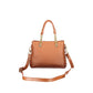 Brown Polyurethane Women Bag