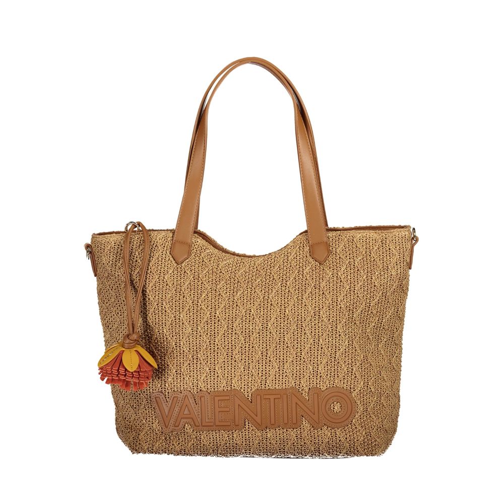 Brown Polyethylene Women Bag