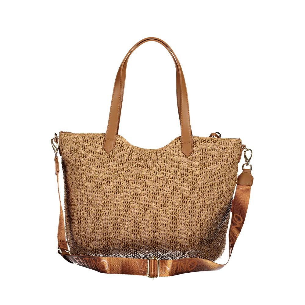 Brown Polyethylene Women Bag