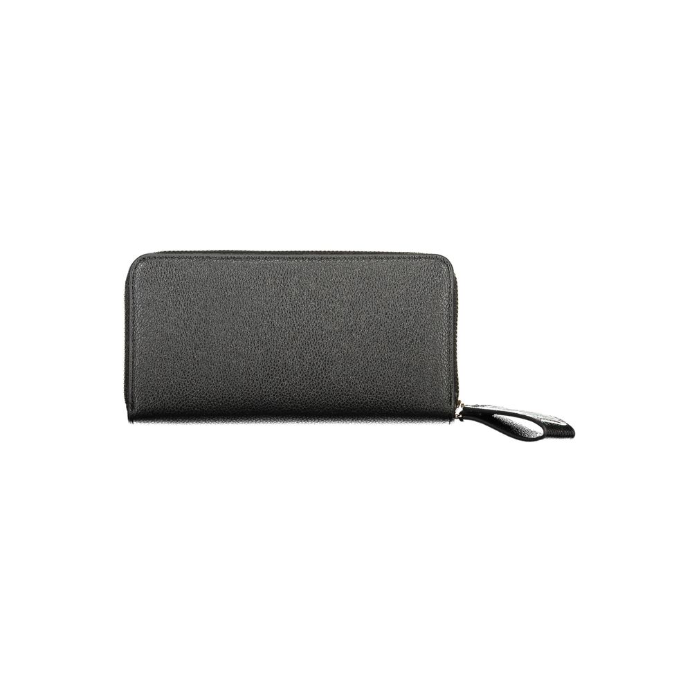 Black Polyurethane Womens Wallet