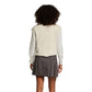 Beige Polyester Sleeveles Sweater