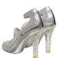 Clear CINDERELLA Floral Crystal Heels Shoes