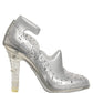 Clear CINDERELLA Floral Crystal Heels Shoes