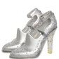 Clear CINDERELLA Floral Crystal Heels Shoes