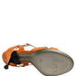 Orange Leather Stiletto Heels Sandals Shoes