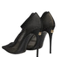 Black Mesh Stiletto High Heels Pumps Shoes