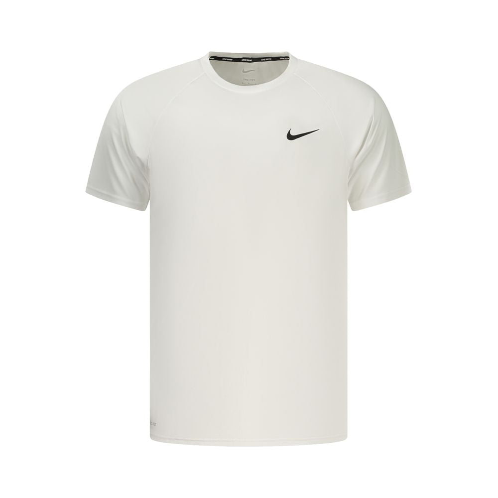 White Polyester Men's T-Shirt