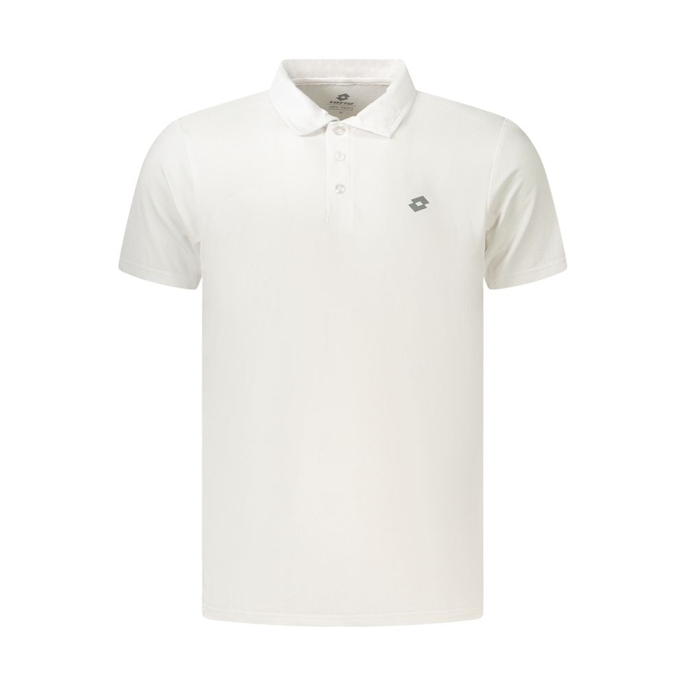 White Polyester Polo Shirt