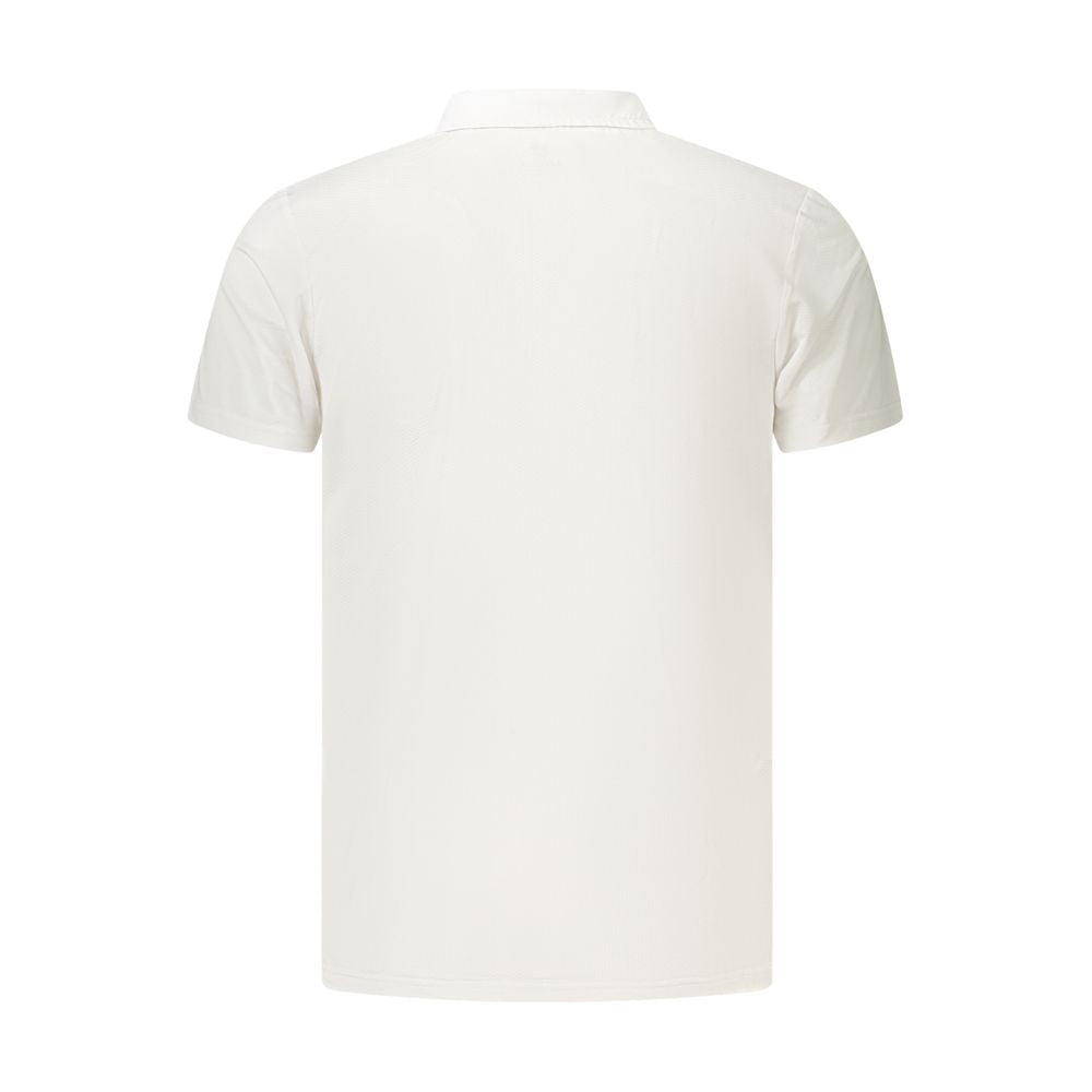 White Polyester Polo Shirt