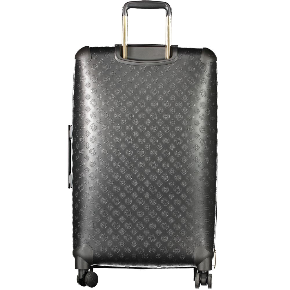 Black Polyurethane Women's Travel Bag