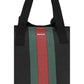 Black Cotton Shoulder Bag