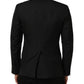 Black Stripes Wool Single Breasted Blazer