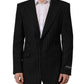 Black Stripes Wool Single Breasted Blazer
