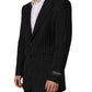 Black Stripes Wool Single Breasted Blazer