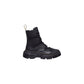 Black Leather Lace-Up Boots