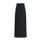 Black Silk Long Skirt