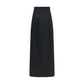 Black Silk Long Skirt