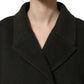 Dark Green Double Breasted Peacoat Jacket
