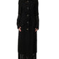 Black Embellished Guipure Lace Coat Jacket