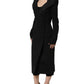 Black Nylon Double Breasted Coat Jacket