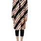 Multicolor Stripe Sequin Duster Coat Jacket