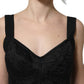 Black Floral Lace Corset Bodycon Bodysuit