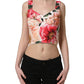 Multicolor Floral Cropped Bustier Tank Top