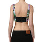 Multicolor Floral Cropped Bustier Tank Top