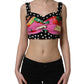 Multicolor Silk Cropped Bustier Corset Top