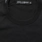 Black Cotton Short Sleeves Crew Neck T-shirt