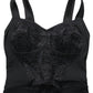 Black Floral Lace Corset Bodycon Bodysuit