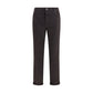 Brown Cotton Straight-Leg Jeans