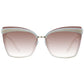 Beige Metal Sunglasses