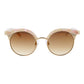 Beige Metal Sunglasses