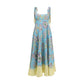 Multicolor Linen Casual Dress