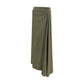 Bicolor Silk Long Skirt