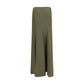 Bicolor Silk Long Skirt