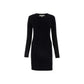 Black Cotton Casual Dress