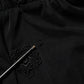Black Polyester Mesh Sheer Crewneck Blouse Top