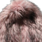 Pink Acrylic Faux Fur Knit Shrug Vest Top