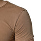 Brown Cotton Logo Patch Round Neck T-shirt