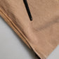 Brown Cotton Logo Patch Round Neck T-shirt