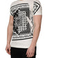 White Cotton Logo Bandana Print Men T-shirt