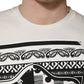 White Cotton Logo Bandana Print Men T-shirt