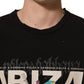 Black Tropical "IBIZA" Men Crew Neck T-shirt